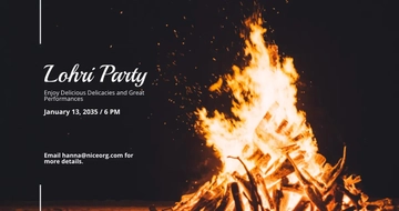 Free Lohri Party Facebook Post Template to Edit Online