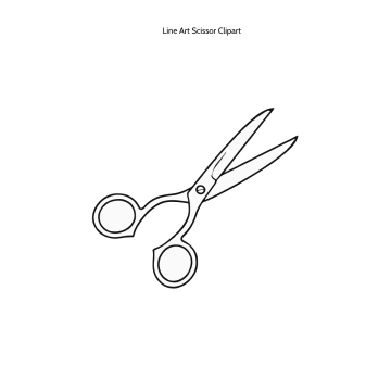 Free Line Art Scissor Clipart Template to Edit Online