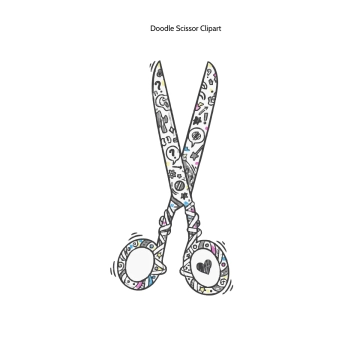 Free Doodle Scissor Clipart Template to Edit Online