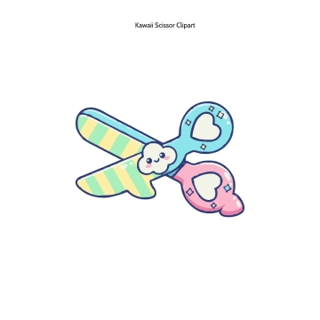 Free Kawaii Scissor Clipart Template to Edit Online