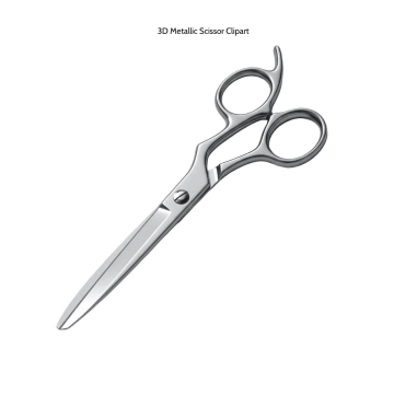 Free 3D Metallic Scissor Clipart Template to Edit Online
