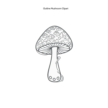 Free Outline Mushroom Clipart Template to Edit Online