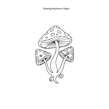 Free Drawing Mushroom Clipart Template to Edit Online