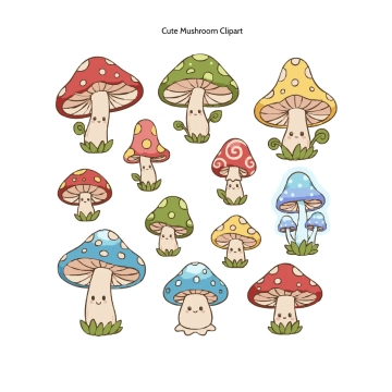 Free Cute Mushroom Clipart Template to Edit Online