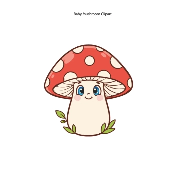 Free Baby Mushroom Clipart Template to Edit Online