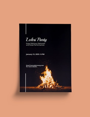 Lohri Party Flyer Template
