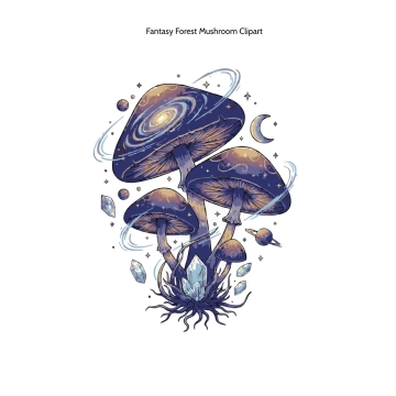 Free Fantasy Forest Mushroom Clipart Template to Edit Online