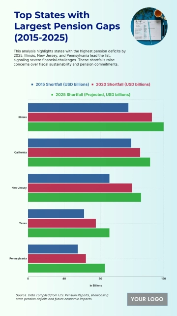 Free U.S. Top 5 States with the Largest Public Pension Shortfalls (2015-2025) to Edit Online