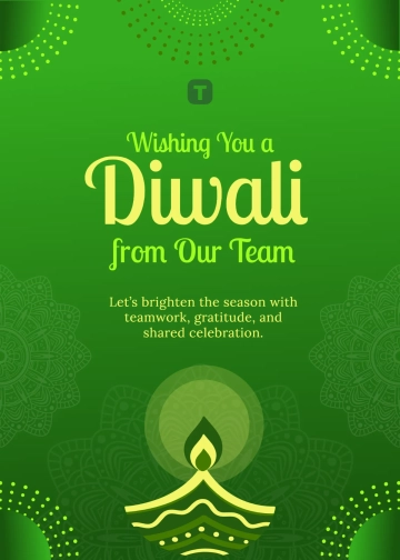 Free Office Diwali Greeting with Logo Template to Edit Online
