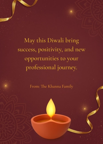Free Professional Diwali Message Template to Edit Online