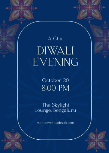 Free Modern Diwali Invitation Template to Edit Online