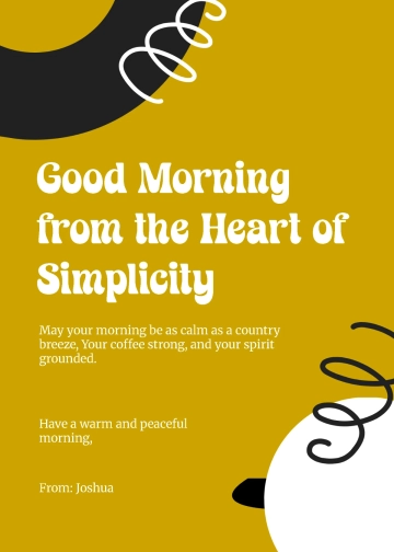 Free Rustic Good Morning Wishes Template to Edit Online