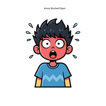 Free Anime Shocked Clipart Template to Edit Online