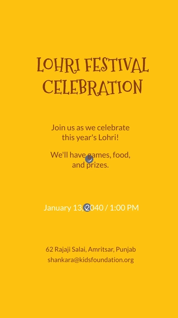 Free Lohri Celebration Snapchat Geofilter Template to Edit Online