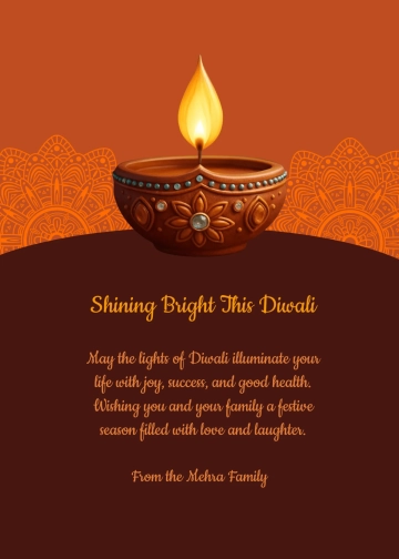 Free Diwali 3D Graphics Message Template to Edit Online