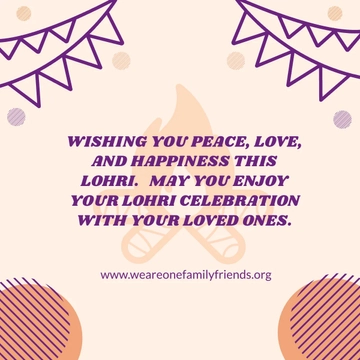 Free Lohri Wishes Instagram Post Template to Edit Online