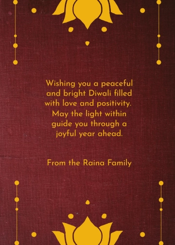 Free Minimalist Diwali Greeting Template to Edit Online