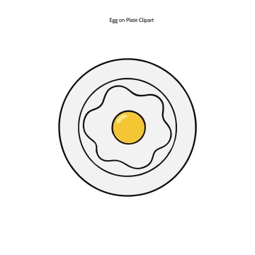 Free Egg on Plate Clipart Template to Edit Online