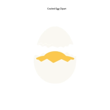 Free Cracked Egg Clipart Template to Edit Online