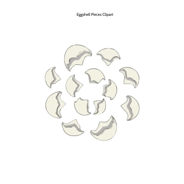 Free Eggshell Pieces Clipart Template to Edit Online