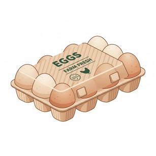 Free Egg Carton Clipart Template to Edit Online