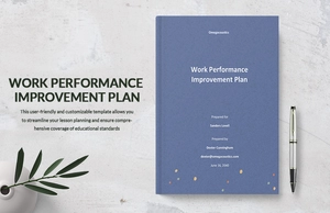 Work Performance Improvement Plan Template