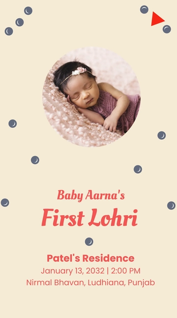 Free First Lohri Whatsapp Post Template to Edit Online