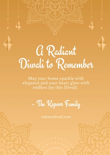 Free Elegant Diwali Decoration Message Template to Edit Online