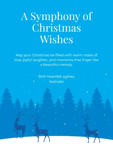 Free Snow Merry Christmas Card Template to Edit Online