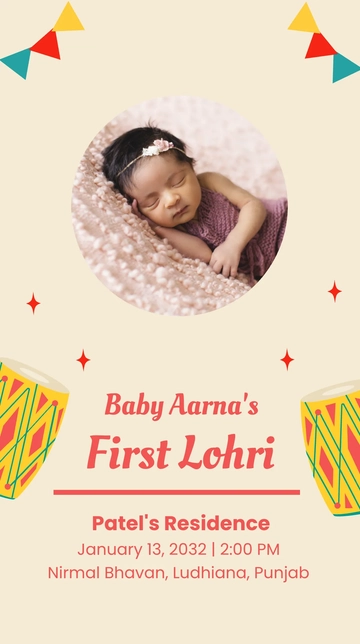 Free First Lohri Snapchat Geofilter Template to Edit Online