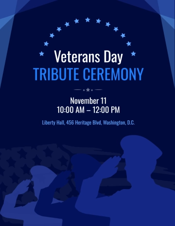 Free Professional Veterans' Day Event Template to Edit Online