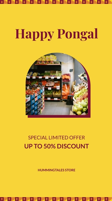 Free Pongal Celebration Whatsapp Post Template to Edit Online