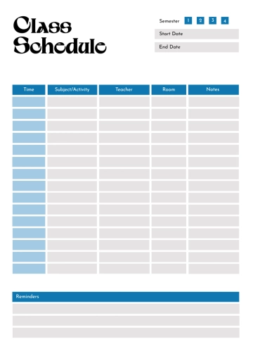 Free Daily Classroom Schedule Template to Edit Online