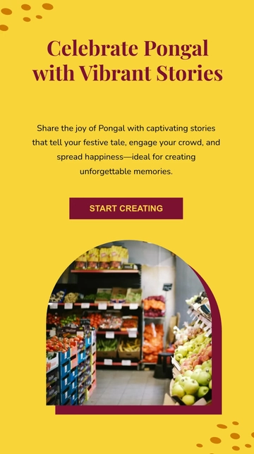 Free Pongal Celebration Instagram Story Template to Edit Online