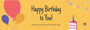 Free Birthday Twitter Banner Template to Edit Online