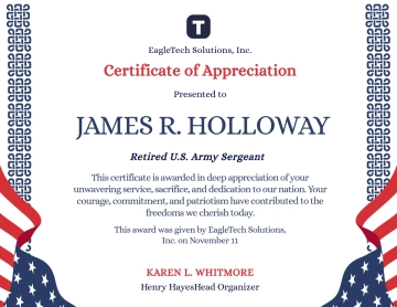 Free Veterans' Day Certificate Template to Edit Online Free Veterans' Day Certificate Template to Edit Online