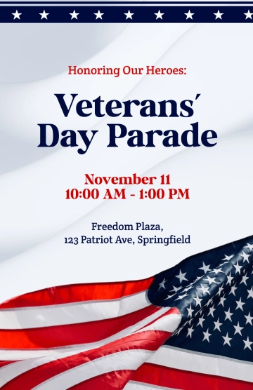 Free Creative Veterans' Day Parade Template to Edit Online Free Creative Veterans' Day Parade Template to Edit Online