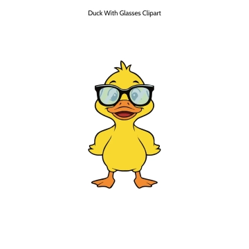 Free Duck With Glasses Vector Clipart (PNG, SVG) to Edit Online