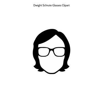 Free Dwight Schrute Glasses Outline Clipart (PNG, SVG) to Edit Online