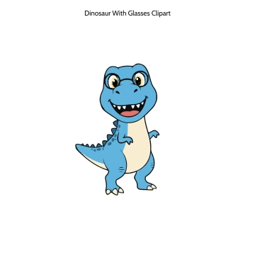 Free Dinosaur With Glasses Vector Clipart (PNG, SVG) to Edit Online