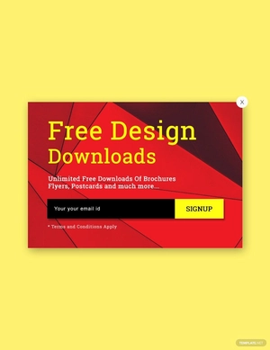 Website Downloads Pop-up Template