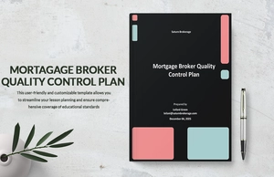 Mortgage Broker Quality Control Plan Template
