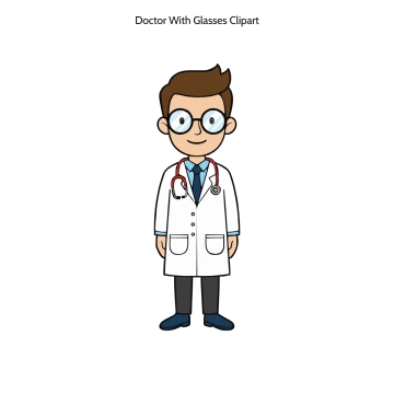 Free Doctor With Glasses Vector Clipart (PNG, SVG) to Edit Online