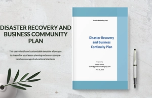 Disaster Recovery and Business Continuity Plan Template