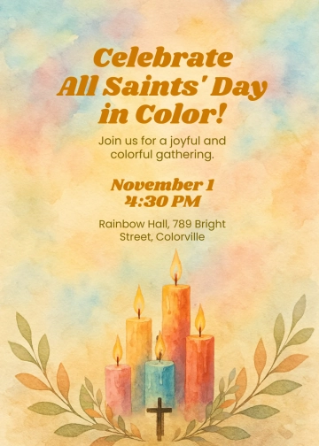 Free Colorful All Saints' Day Invitation Art Template to Edit Online Free Colorful All Saints' Day Invitation Art Template to Edit Online