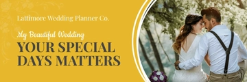 Free Wedding Planner Twitter Banner Template to Edit Online