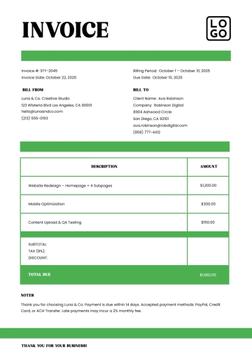 Free Stylish Invoice Template to Edit Online Free Stylish Invoice Template to Edit Online