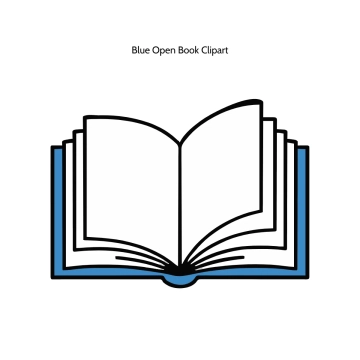 Free Blue Open Book Vector Clipart (PNG, SVG) to Edit Online