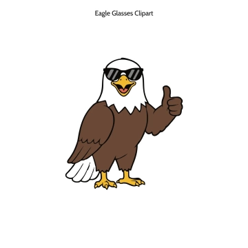 Free Eagle With Glasses Vector Clipart (PNG, SVG) to Edit Online