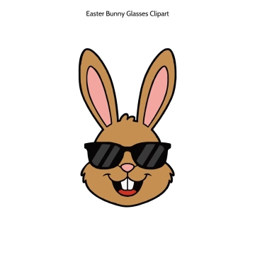 Free Easter Bunny Glasses Vector Clipart (PNG, SVG) to Edit Online